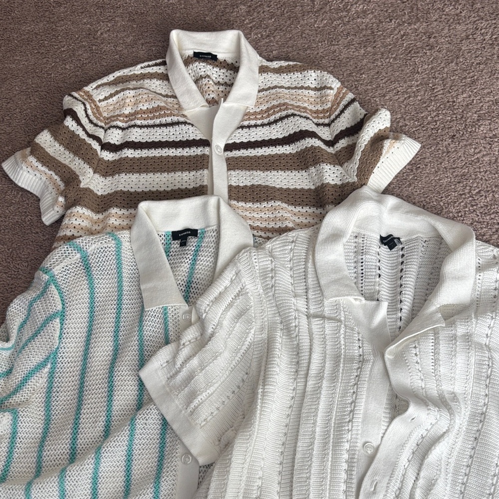 Express sweater polos x 3